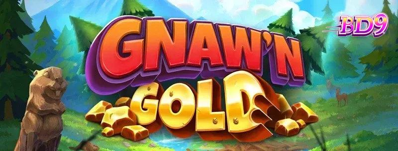 Gnaw’n Gold স্লট গেমের একটি দৃশ্য যেখানে বিভার থিম এবং গোল্ডেন এলিমেন্ট দেখা যাচ্ছে